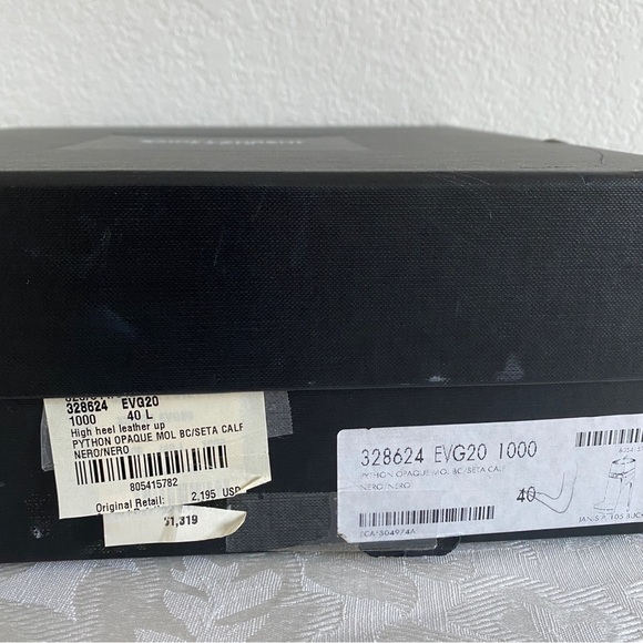 Saint Laurent Black Python platform boots - Picture 13 of 16